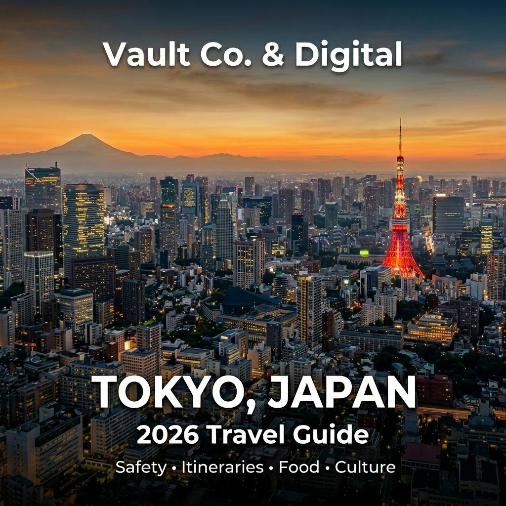 Tokyo Japan Travel Guide 2026 - Safety Tips Itinerary Food Culture Digital Download PDF